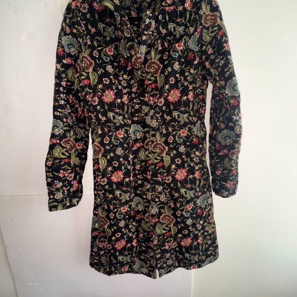 VINTAGE JOHNNY WAS Embroidered Floral 100% Cotton Jacket Overcoat Stunning XS - Picture 5 of 13